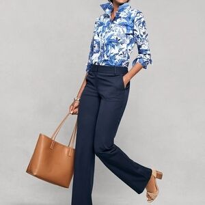 Talbots Navy Newport Pant Trousers 16